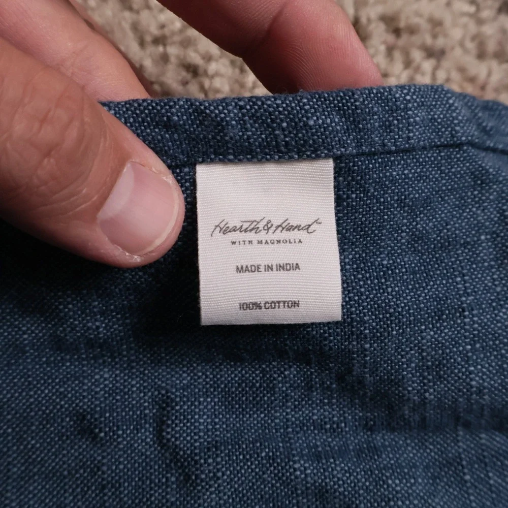 Hearth & Hand with Magnolia Blue 100% Cotton Apron with Front Pocket Q3/21